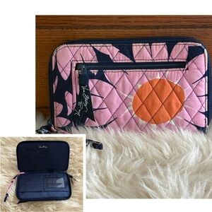 Vera Bradley ‘Sunflower Loves Me’ Quilted Zip-Around Wristlet Wallet